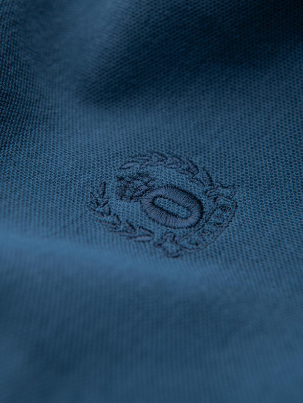 Ombre Clothing Modré pánske základné polo tričko Ombre Clothing