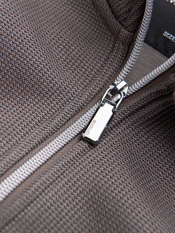 Ombre Clothing Šedá pánska bunda s vysokým golierom a flísovým vnútrom Ombre Clothing