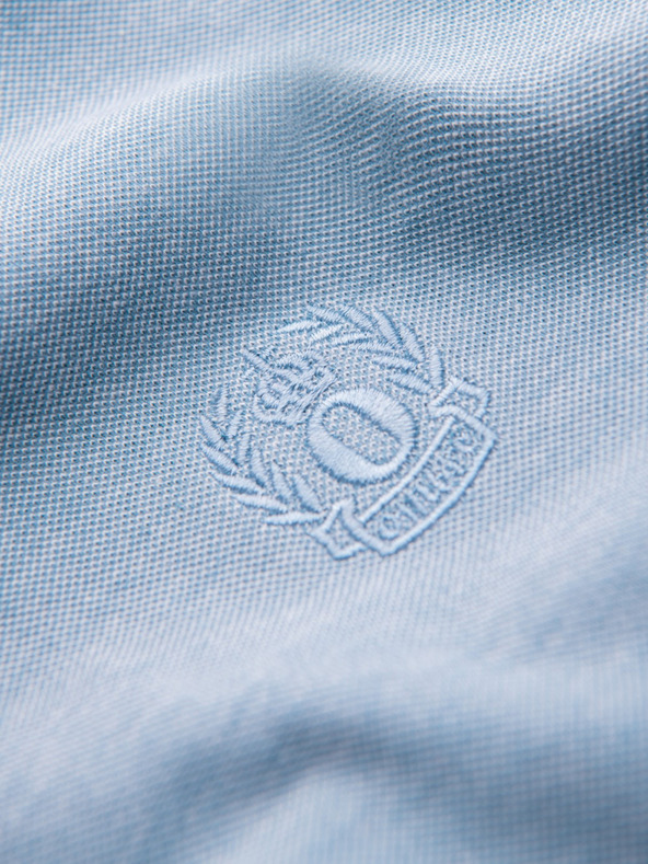 Ombre Clothing Svetlomodré pánske pruhované polo tričko Ombre Clothing