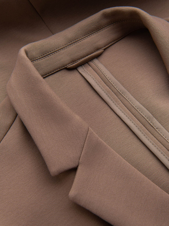 Ombre Clothing Béžové pánske sako s vreckami Ombre Clothing