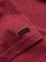 Ombre Clothing Červené pánske tričko s okrúhlym výstrihom Ombre Oblečenie