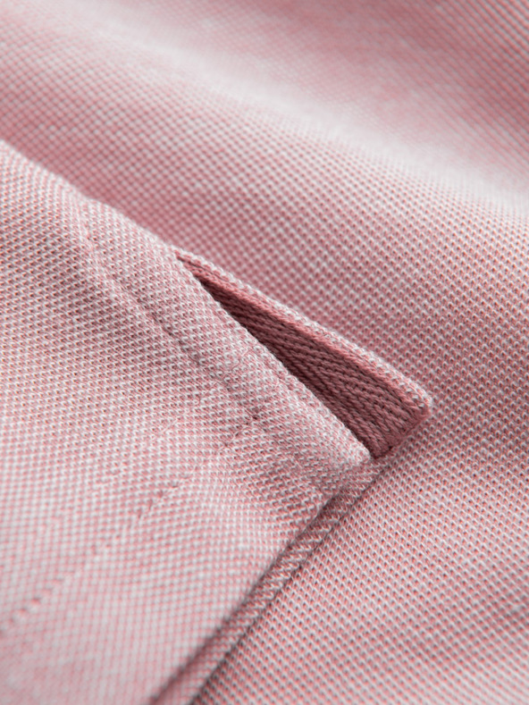 Ombre Clothing Melange pánske polo tričko s pruhovaným golierom Ombre Clothing