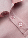 Ombre Clothing Melange pánske polo tričko s pruhovaným golierom Ombre Clothing