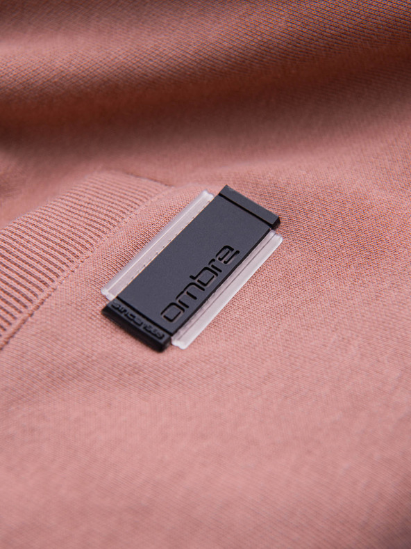 Ombre Clothing Ružové pánske základné teplákové šortky Ombre Clothing