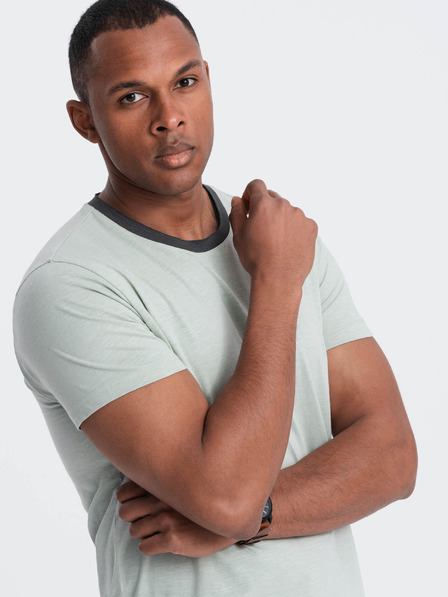 Ombre Clothing Šedé pánske tričko Ombre Oblečenie