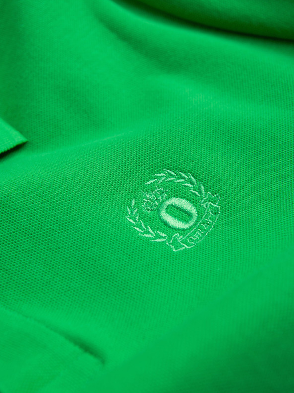 Ombre Clothing Zelená pánska základná polokošeľa Ombre Oblečenie