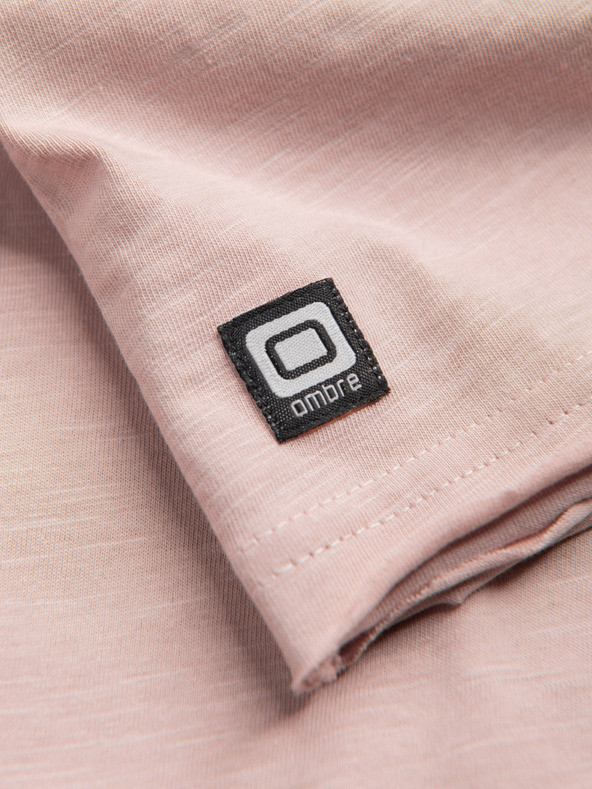 Ombre Clothing Ružové pánske tričko Ombre Oblečenie