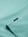 Ombre Clothing Tyrkysové pánske bavlnené tričko so základným výstrihom Ombre Clothing