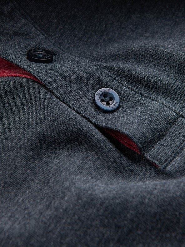 Ombre Clothing Modré pánske tričko s okrúhlym výstrihom Ombre Oblečenie