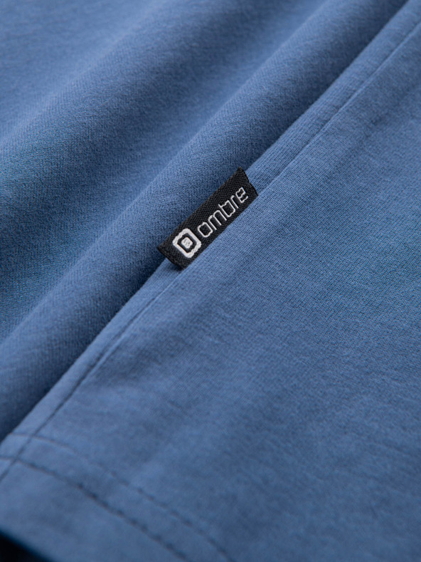 Ombre Clothing Pánske bavlnené tričko s potlačou Ombre Pocket Ombre Streetstyle Ombre oblečenie