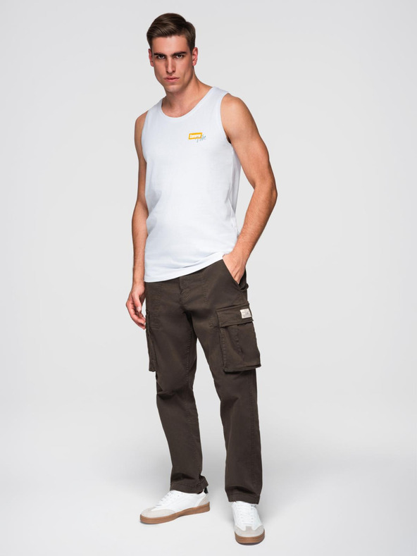 Ombre Clothing Pánske bavlnené tielko s potlačou Summer Vibe Ombre Oblečenie