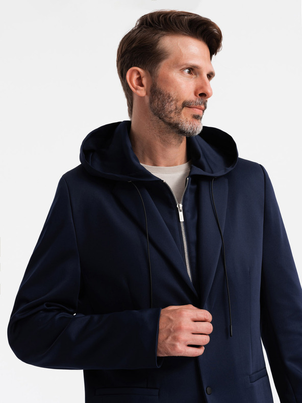 Ombre Clothing Pánska bunda s odnímateľnou podšívkou a kapucňou Ombre Clothing