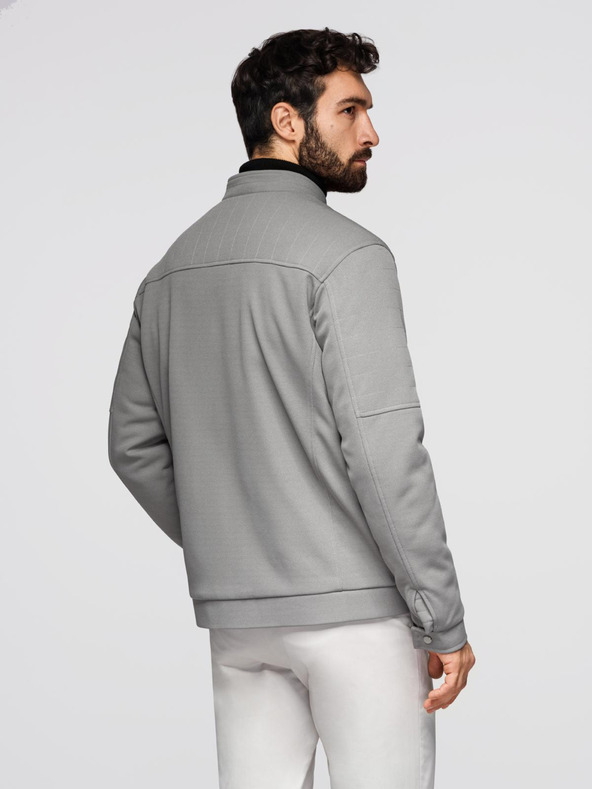 Ombre Clothing Pánska bunda s vreckami a golierom Ombre Clothing