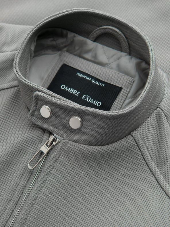 Ombre Clothing Pánska bunda s vreckami a golierom Ombre Clothing