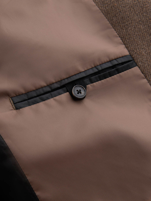 Ombre Clothing Elegantný pánsky jednoradový kabát zo zmesi vlny Ombre Clothing V1 OM-COWC-0114