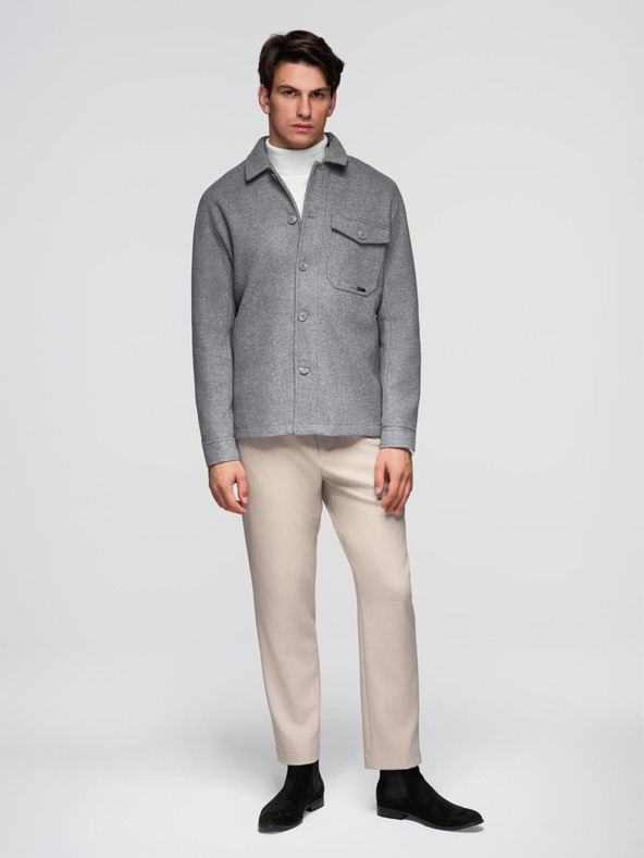 Ombre Clothing Pánska ľahká flísová bunda Ombre Clothing V2 OM-JANP-0199