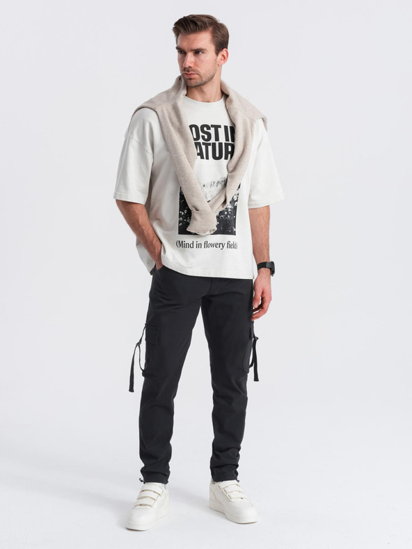 Ombre Clothing Pánska mikina Ombre Clothing STRAIGHT LEG CARGO V4 OM-PACG-0197