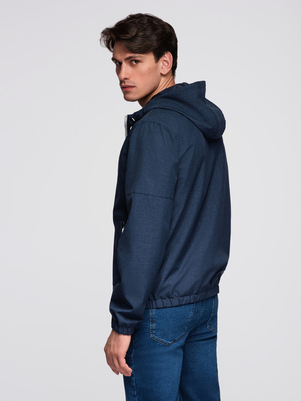 Ombre Clothing Pánska ľahká športová bunda s flísovou podšívkou Ombre Clothing