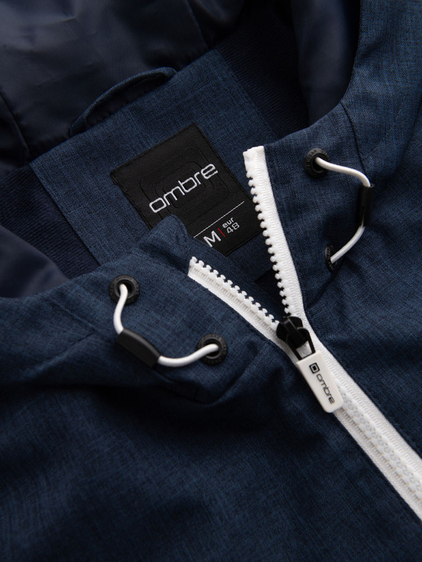 Ombre Clothing Pánska ľahká športová bunda s flísovou podšívkou Ombre Clothing