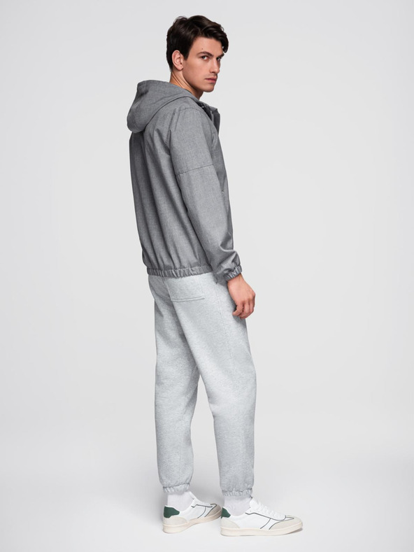 Ombre Clothing Pánska ľahká športová bunda s flísovou podšívkou Ombre Clothing