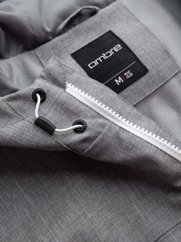 Ombre Clothing Pánska ľahká športová bunda s flísovou podšívkou Ombre Clothing