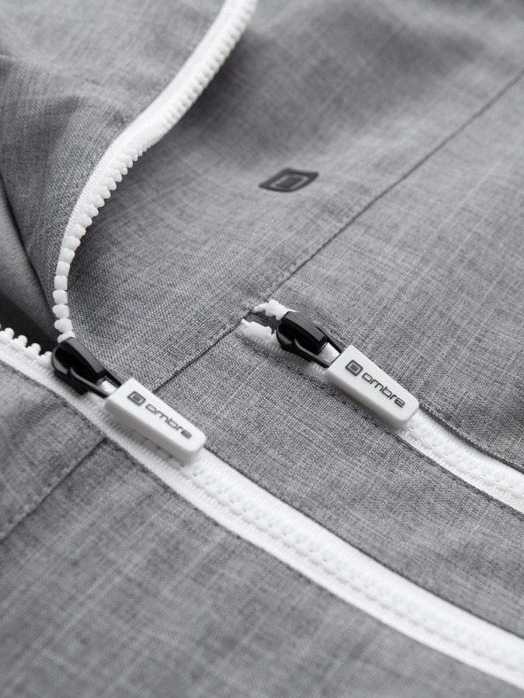 Ombre Clothing Pánska ľahká športová bunda s flísovou podšívkou Ombre Clothing