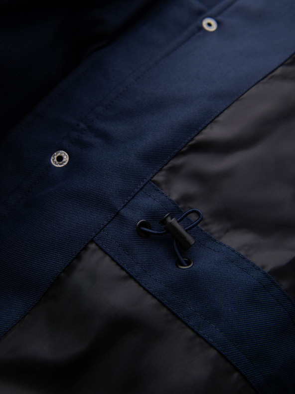 Ombre Clothing Pánska dlhá bunda parka s kapucňou Ombre Clothing