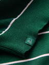 Ombre Clothing Pánsky ležérny sveter s vodorovnými pruhmi zelený Ombre Oblečenie
