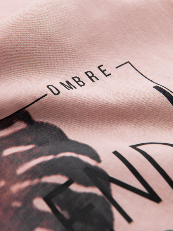 Edoti EDOTI Pánske tričko s potlačou, svetloružové