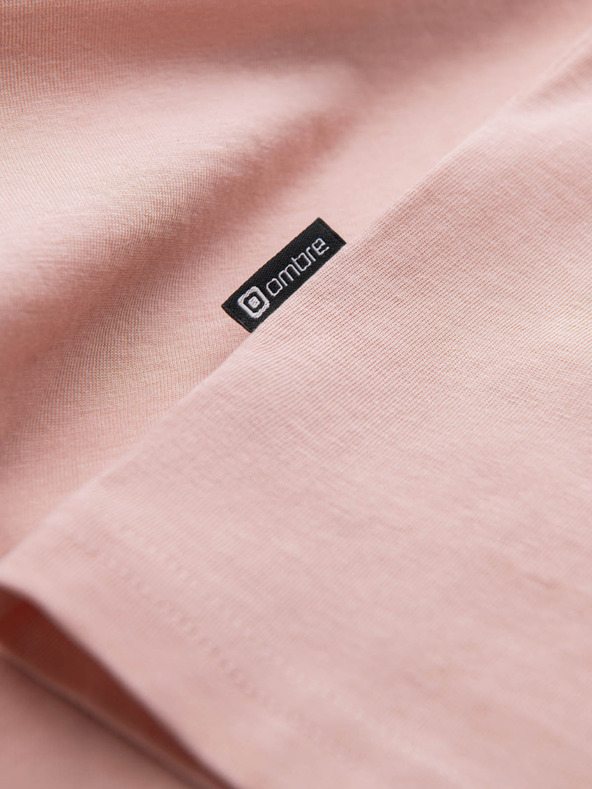 Edoti EDOTI Pánske tričko s potlačou, svetloružové