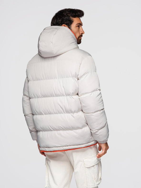 Ombre Clothing Ombre Clothing pánska športová teplá bunda s dvojitou kapucňou