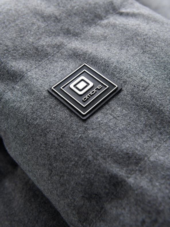 Ombre Clothing Pánska dlhá teplá bunda parka s vlnou Ombre Oblečenie