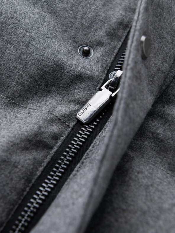 Ombre Clothing Pánska dlhá teplá bunda parka s vlnou Ombre Oblečenie