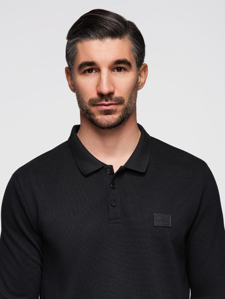 Ombre Clothing Pánske polo tričko s dlhým rukávom Ombre Oblečenie