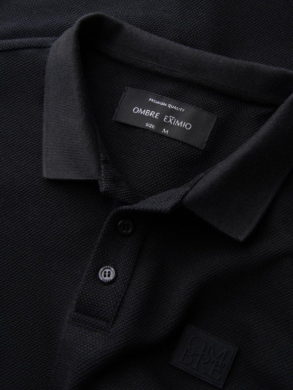 Ombre Clothing Pánske polo tričko s dlhým rukávom Ombre Oblečenie