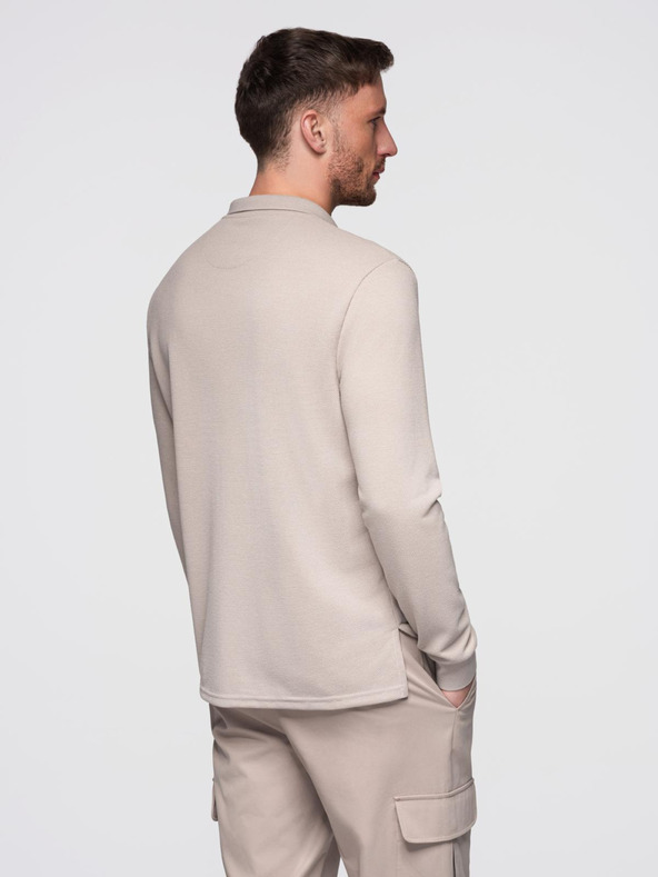 Ombre Clothing Pánske polo tričko s dlhým rukávom Ombre Oblečenie