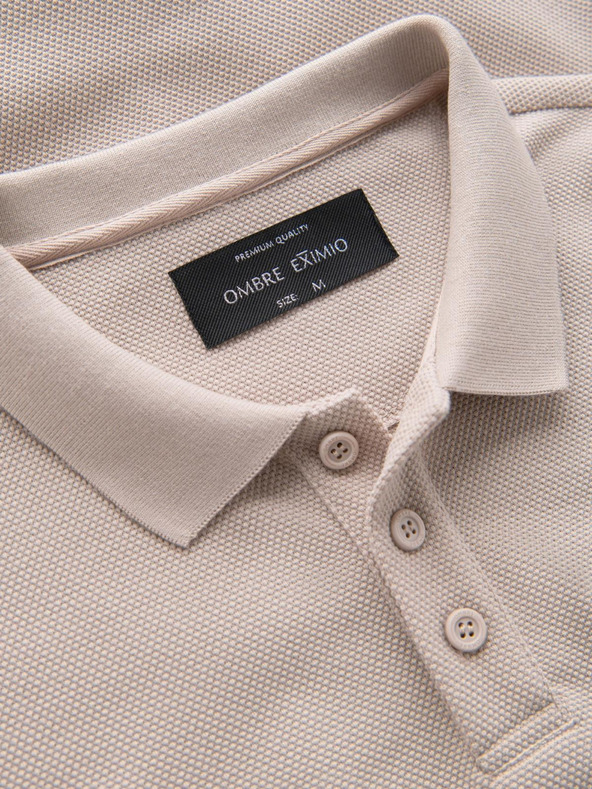 Ombre Clothing Pánske polo tričko s dlhým rukávom Ombre Oblečenie