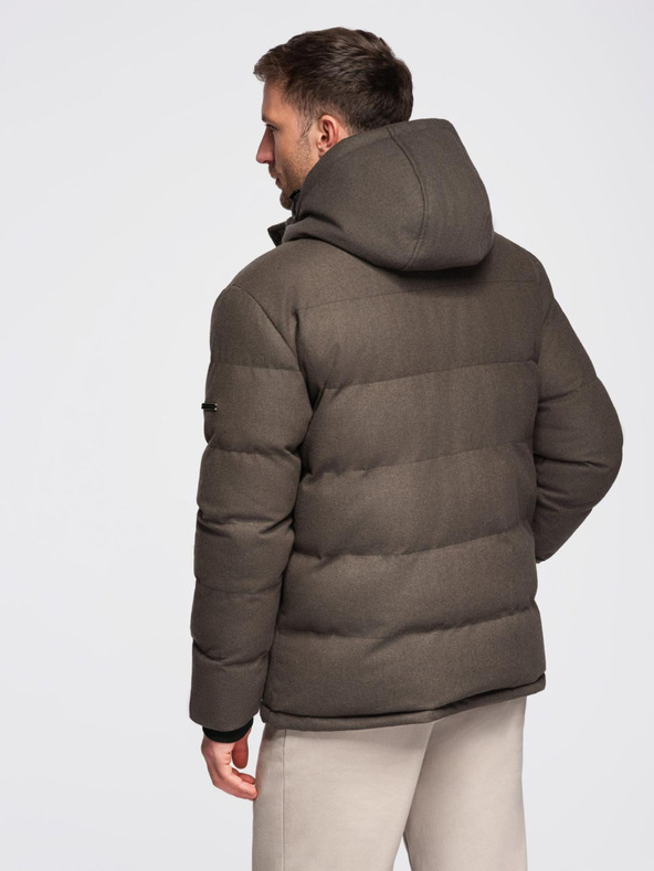 Ombre Clothing Pánska bunda s kapucňou Ombre Oblečenie