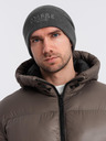 Ombre Clothing Pánska pletená čiapka s vyšitým nápisom Ombre Clothing