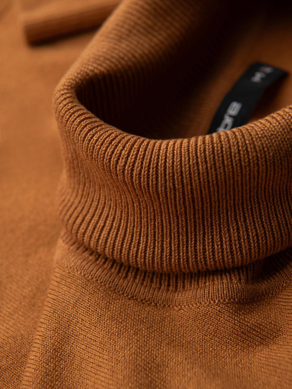 Ombre Clothing Pánsky jednofarebný pletený rolák z viskózy Ombre Clothing