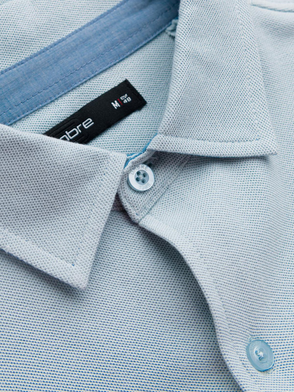 Ombre Clothing Pánska pletená košeľa s úzkymi rukávmi Ombre oblečenie