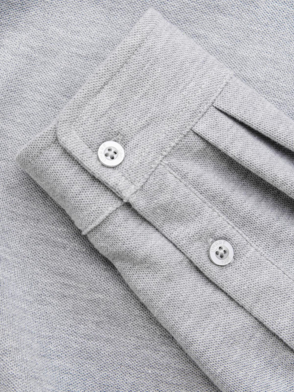 Ombre Clothing Pánska pletená košeľa s úzkymi rukávmi Ombre oblečenie