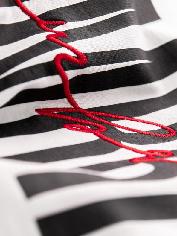 Ombre Clothing Pánske bavlnené tričko s jemnou výšivkou Ombre Oblečenie