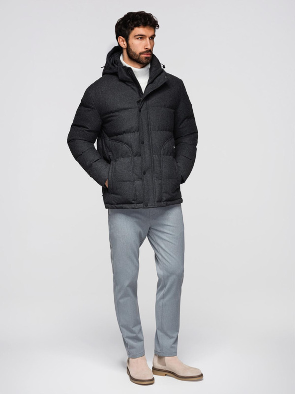 Ombre Clothing Pánska ľahká bunda so sieťovanou podšívkou a kapucňou Ombre Clothing