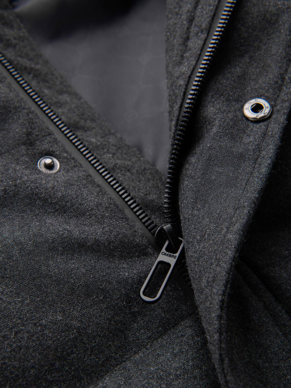 Ombre Clothing Pánska ľahká bunda so sieťovanou podšívkou a kapucňou Ombre Clothing