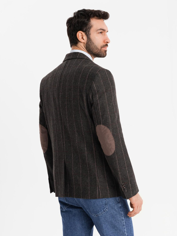 Ombre Clothing Elegantná pánska štruktúrovaná pletená bunda Ombre Clothing