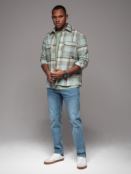 Ombre Clothing Pánske džínsové nohavice STRAIGHT LEG - čierne V1 OM-PADP-0133 Ombre Clothing