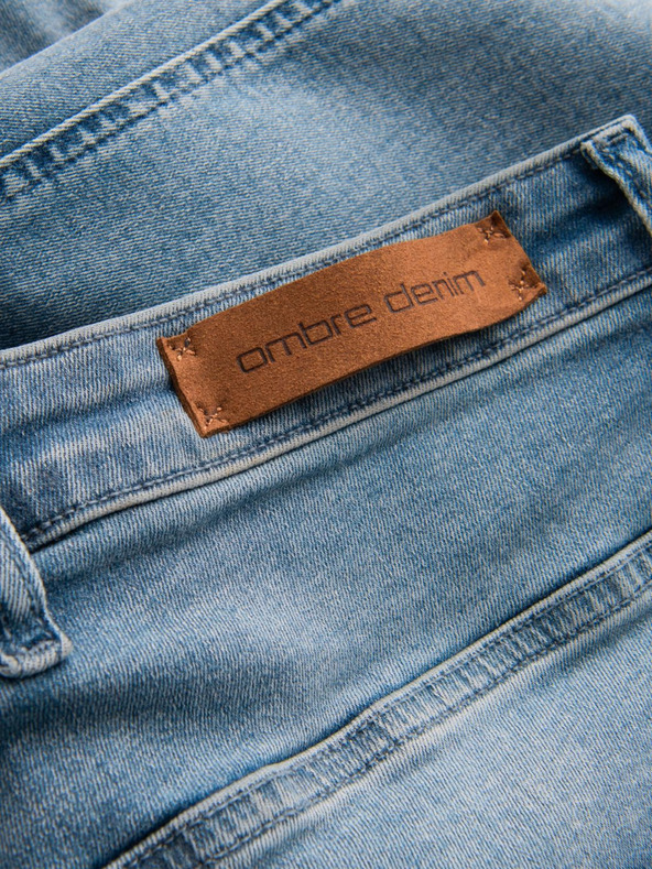 Ombre Clothing Pánske džínsové nohavice STRAIGHT LEG - čierne V1 OM-PADP-0133 Ombre Clothing