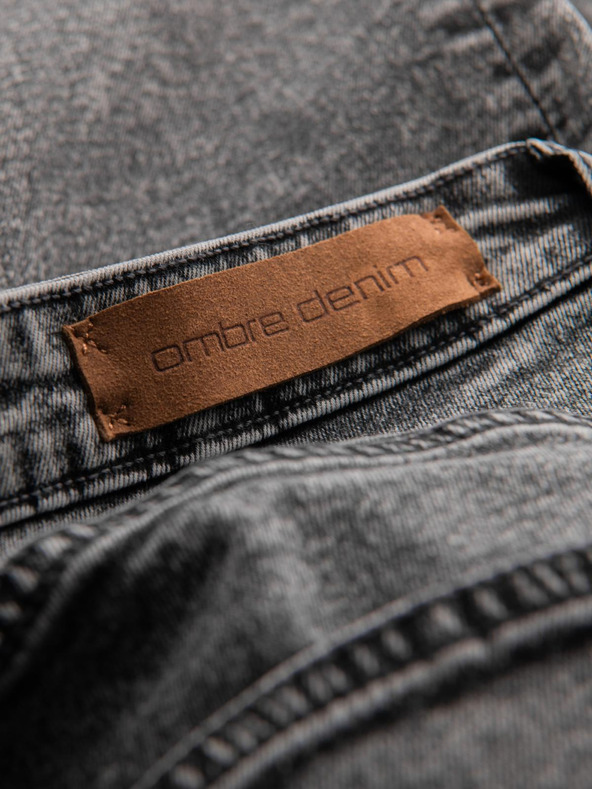 Ombre Clothing Pánske džínsové nohavice STRAIGHT LEG - čierne V1 OM-PADP-0133 Ombre Clothing