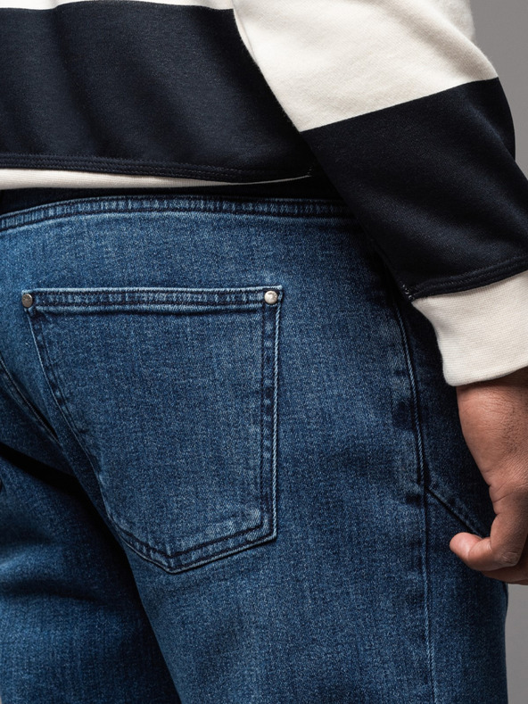 Ombre Clothing Pánske džínsové nohavice STRAIGHT LEG - čierne V1 OM-PADP-0133 Ombre Clothing